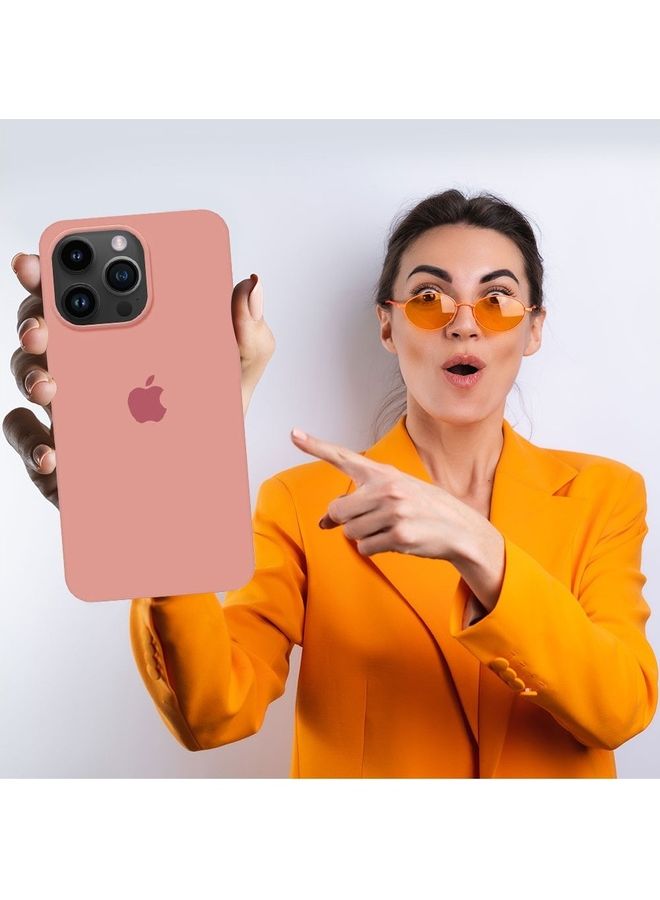 MARGOUN - Silicone Cover Liquid Gel Soft Ultra Slim Shockproof Back Case Cover Full Body Protection For Apple iPhone 14 Pro 6.1 inch Baby Pink - Image 1