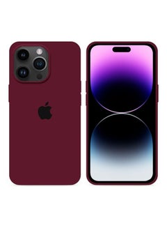 MARGOUN Silicone Case Cover Liquid Gel Soft Ultra Slim Shockproof Back Cover Full Body Protection For Apple iPhone 14 Pro Max 6.7 inch Eggplant  - Image 3