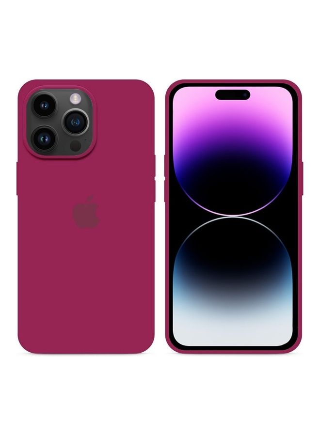 MARGOUN Silicone Cover Liquid Gel Soft Ultra Slim Shockproof Back Case Cover Full Body Protection For Apple iPhone 14 Pro 6.1 inch Maroon Maroon - Image 3