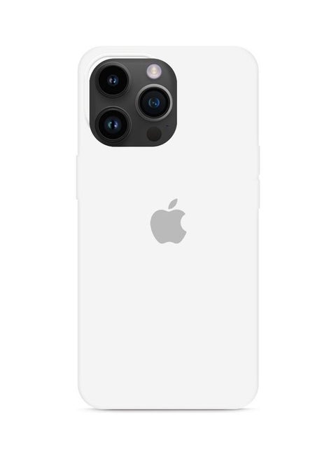 Silicone Cover Liquid Gel Soft Ultra Slim Shockproof Back Case Cover Full Body Protection For Apple iPhone 14 Pro 6.1 inch White White