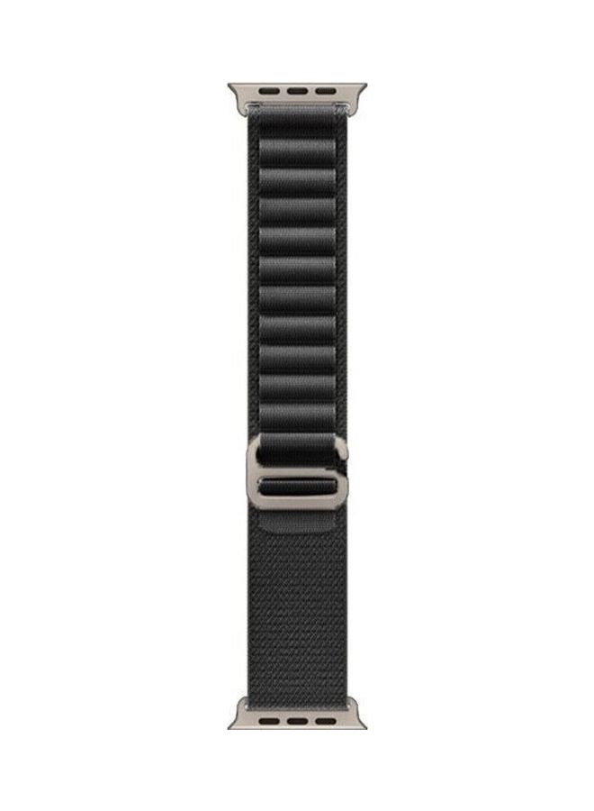 MARGOUN - Apple Watch Alpine Loop Band 49mm/45mm/44mm Nylon Woven Sport Strap Compatible with iWatch Series 8/Ultra/7/SE/6/5/4/3/2/1 Black - Image 1