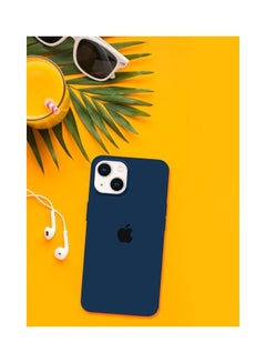 MARGOUN Silicone Case Cover Liquid Gel Soft Ultra Slim Shockproof Back Cover Full Body Protection For Apple iPhone 14 Plus 6.7 inch Dark Blue  - Image 5