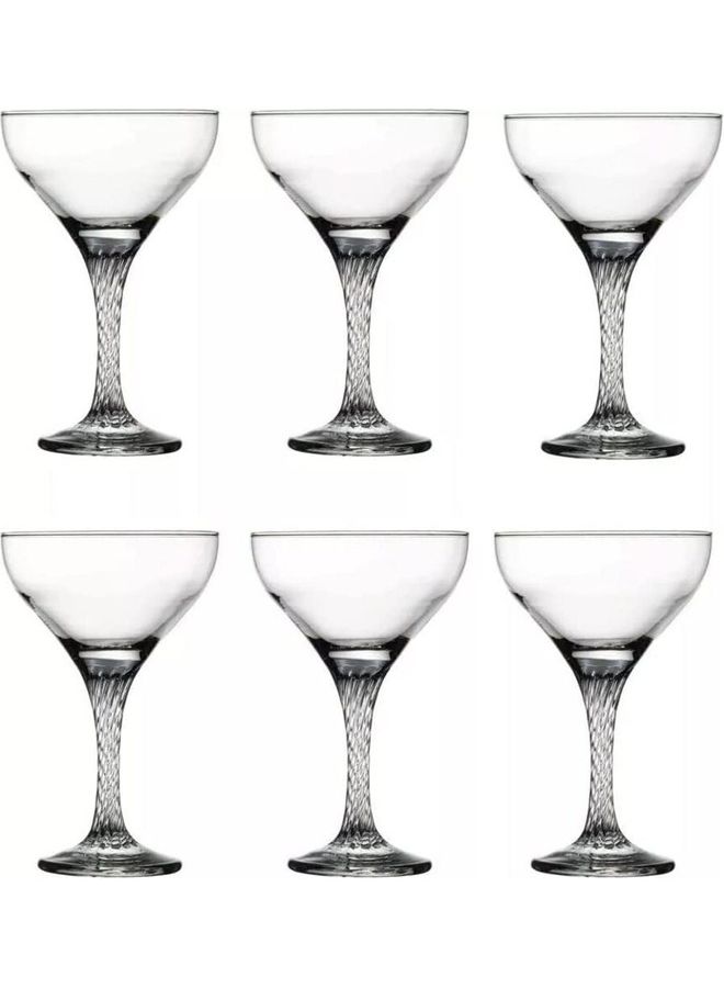 باساباتشي طقم أكواب تويست كبيرة للماء والعصير - ٦ قطع - سعة ٢٨٠ مل - صناعة تركية - شفاف شفاف 280ملليلتر - Image 1