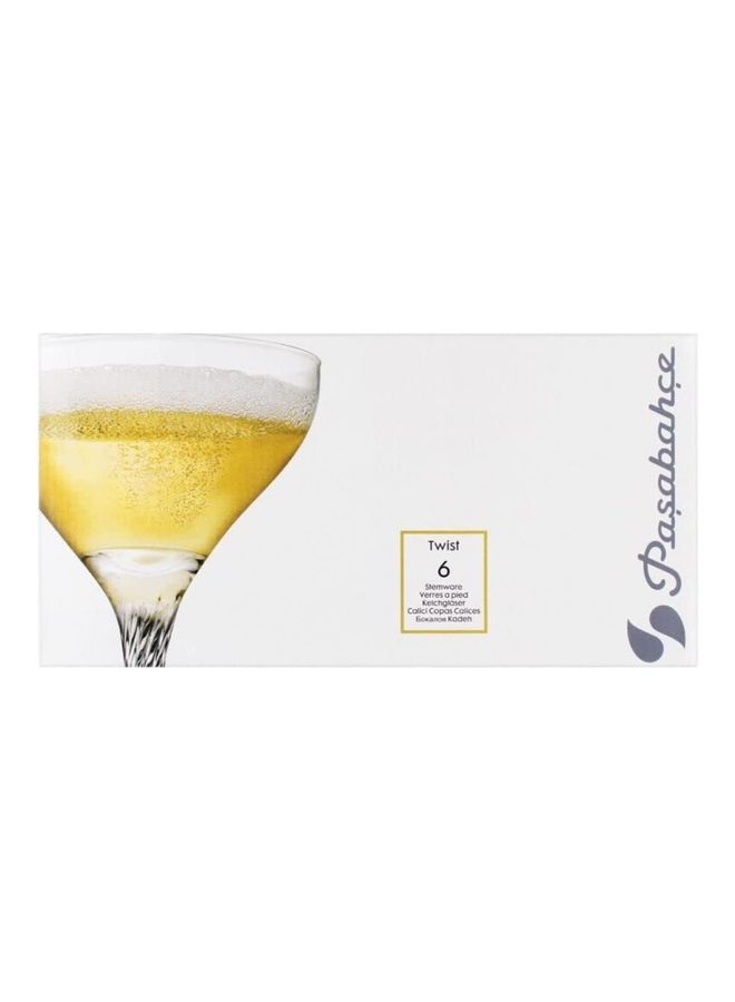 باساباتشي طقم أكواب تويست كبيرة للماء والعصير - ٦ قطع - سعة ٢٨٠ مل - صناعة تركية - شفاف شفاف 280ملليلتر - Image 3