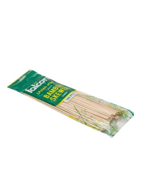 Pack Of 100 Bamboo Skewer Beige 8inch