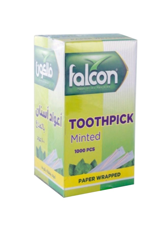 Falcon Picks Paper Wrapped Minted 1 Pack X 1000 Pieces Beige  - Image 1