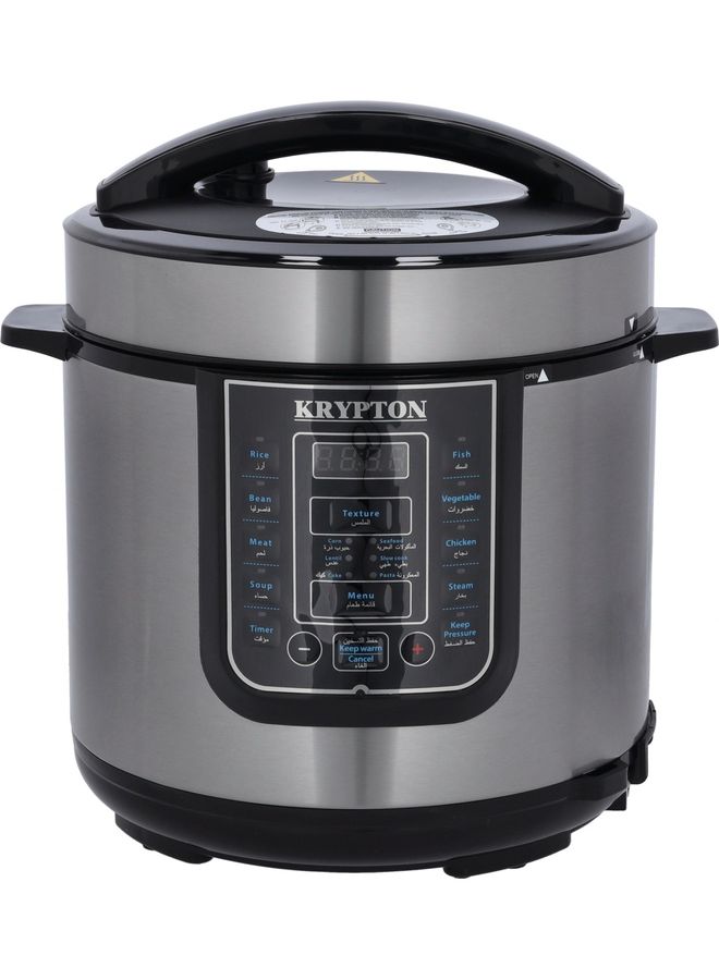 KRYPTON Electric Digital Pressure Cooker 6 L 1000 W KNPC6297 Black with Silver  - Image 1