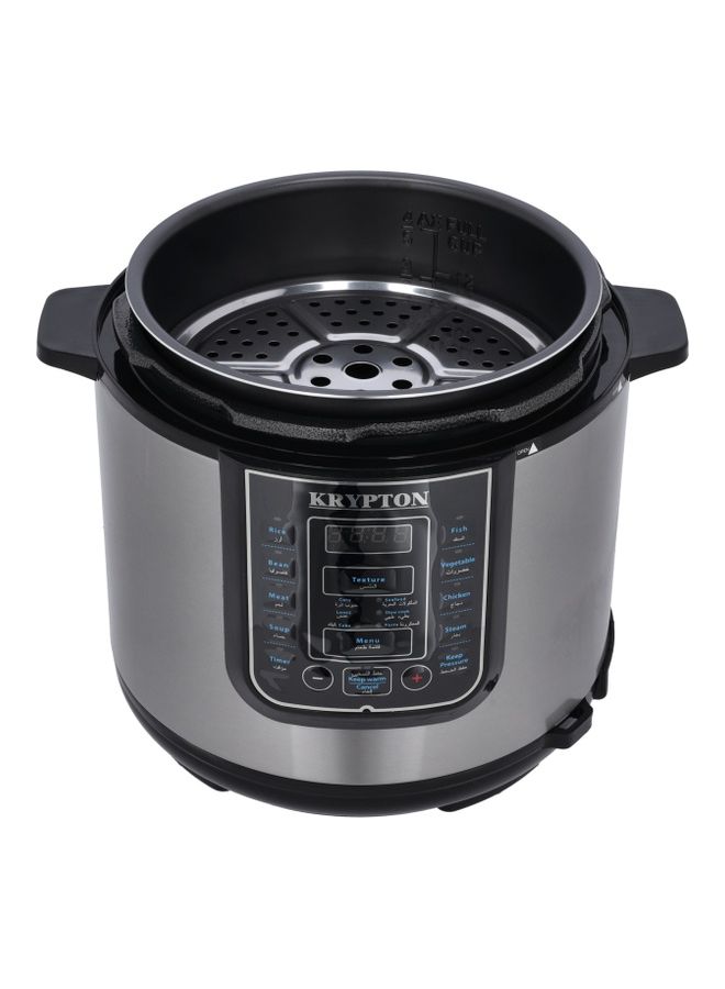 KRYPTON Electric Digital Pressure Cooker 6 L 1000 W KNPC6297 Black with Silver  - Image 4