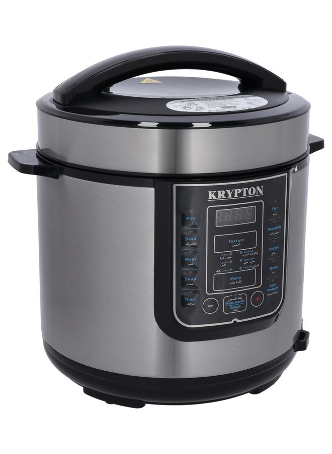 KRYPTON Electric Digital Pressure Cooker 6 L 1000 W KNPC6297 Black with Silver  - Image 2