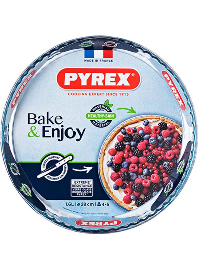 PYREX Bake And Enjoy Glass Flan Dish High Resistance Clear 28cm - Image 2