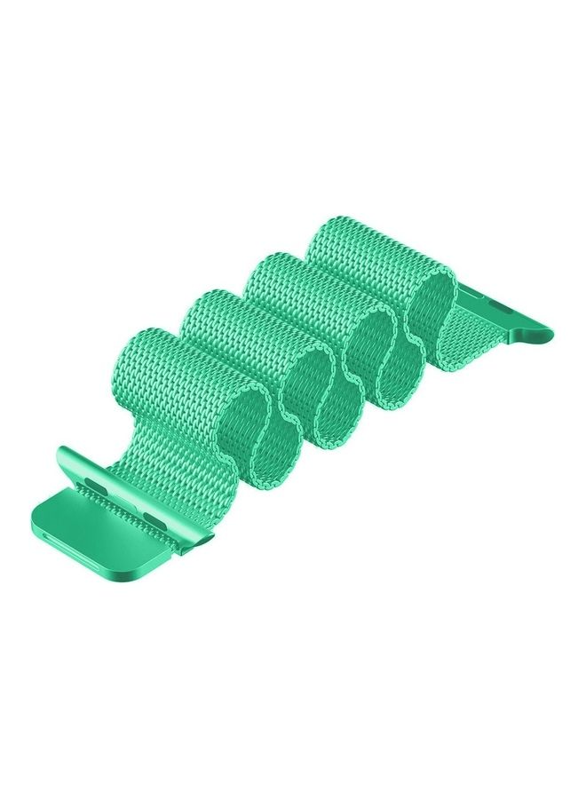 MARGOUN - Stainless Steel Milanese Loop Mesh Band Magnetic Strap For Apple Watch 42mm/44mm/45mm Watch Series 7/6/SE/5/4/3/2/1 Mint Green - Image 1