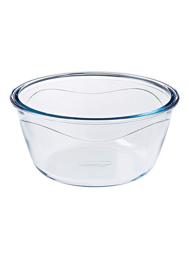 PYREX Cook And Go Round Glass Food Storage Container/Roaster With Airtight And Leakproof 4 Clip Locking Lid Blue 20x20x9cm  - Image 2