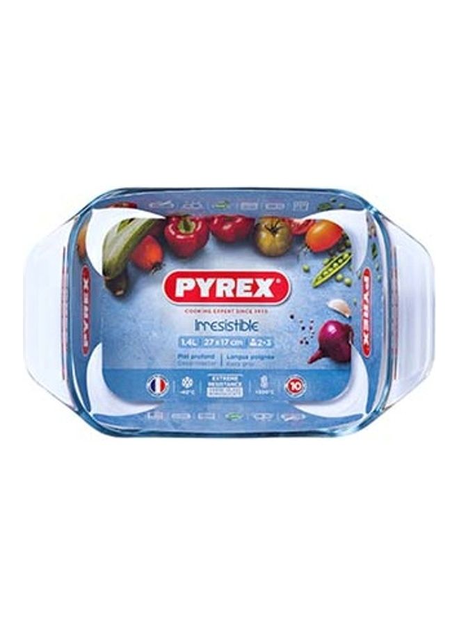 بيريكس وعاء شوي إريزيستيبل من الزجاج بتصميمٍ مستطيل وعالي المقاومة، آمن للاستخدام في الفرن والمجمد والميكرويف 27x17x6سم - Image 3