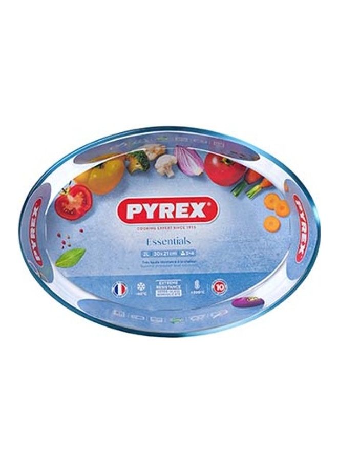 PYREX Essentials Glass Oval Roaster High Resistance Clear 30x21x6cm - Image 4