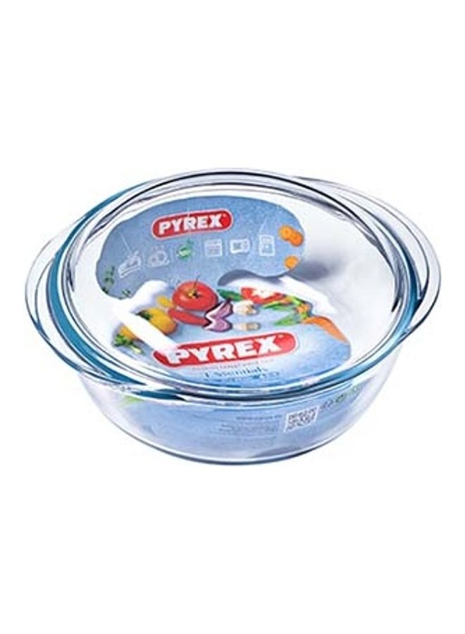 PYREX Essentials Glass Round Casserole High Resistance Transparent 2.2 + 0.8Liters - Image 1