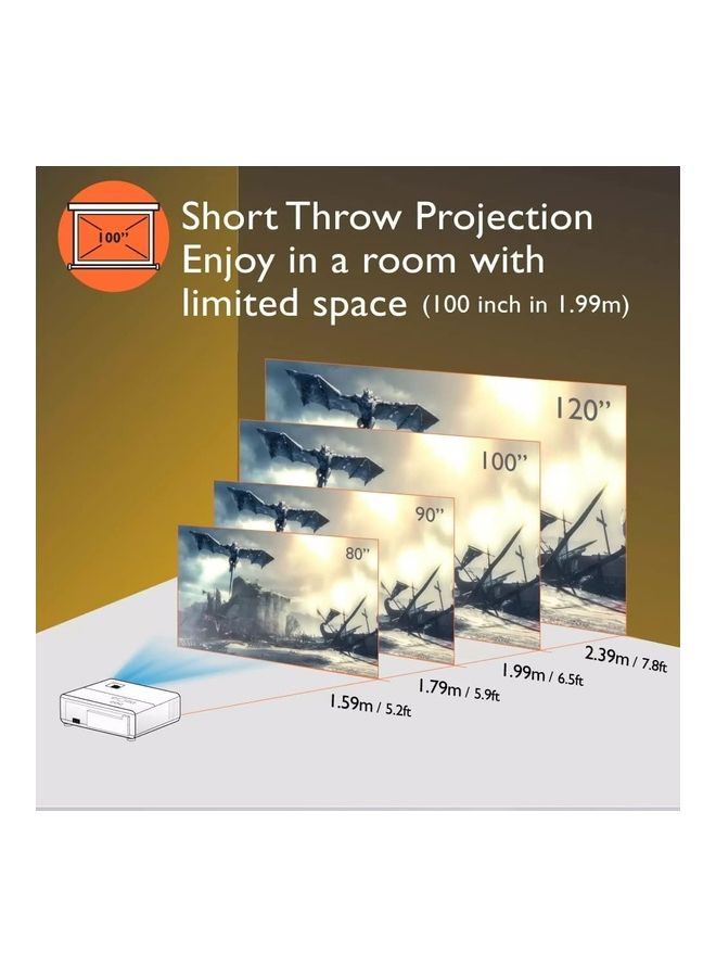 BenQ - 4K HDR Gaming Projector TK700STi White And Brown - Image 1