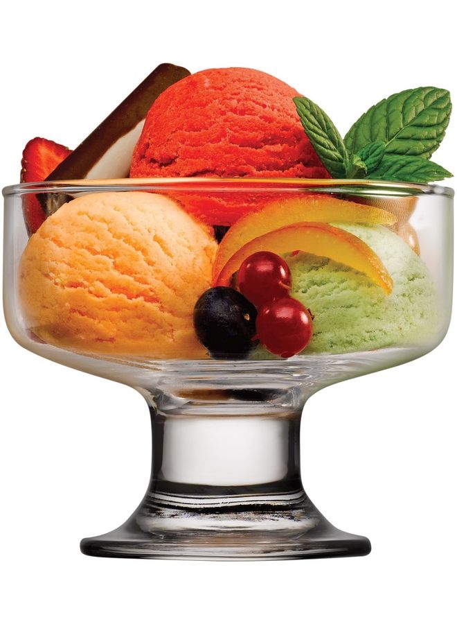 Pasabahce Pack Of 6 Ville Ice Cream Cup 265 Cc Clear 10cm  - Image 3