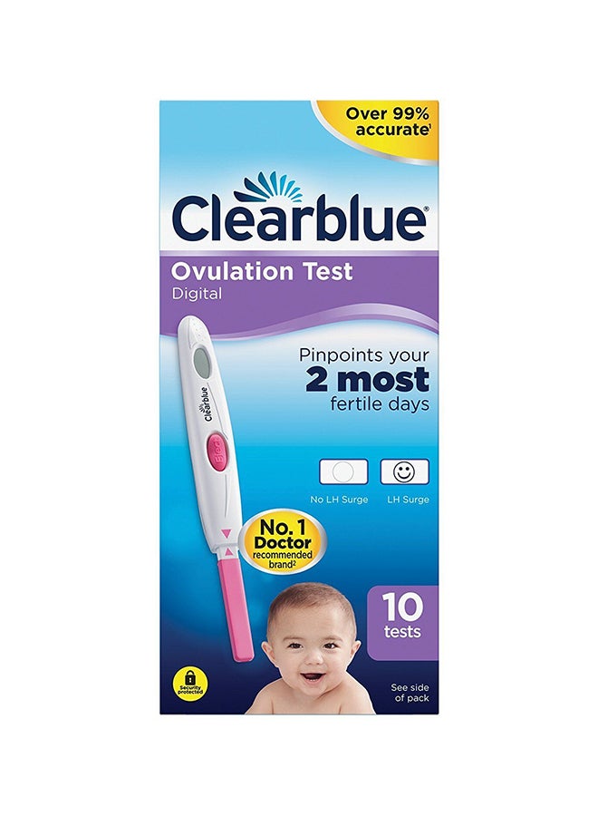 Clearblue - Pack Of 10 Digital Ovulation Test Kits - Image 1