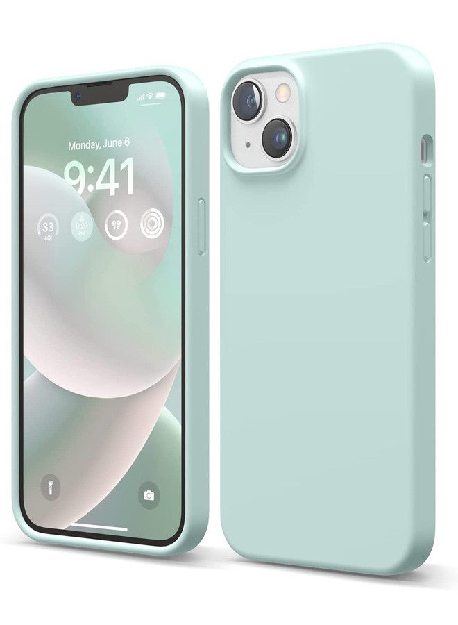 Rock Pow Compatible with iPhone 14 Plus Case, Liquid Silicone Case, Full Body Protective Cover, Shockproof, Slim Phone Case, Anti-Scratch Soft Microfiber Lining, 6.7 inch Mint - Image 1