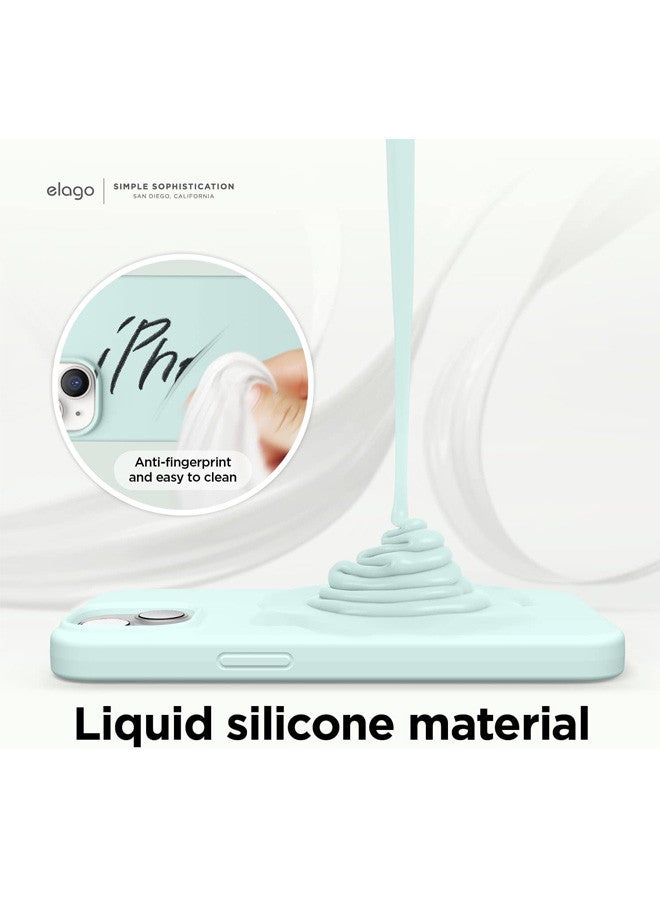 Rock Pow Compatible with iPhone 14 Plus Case, Liquid Silicone Case, Full Body Protective Cover, Shockproof, Slim Phone Case, Anti-Scratch Soft Microfiber Lining, 6.7 inch Mint - Image 4