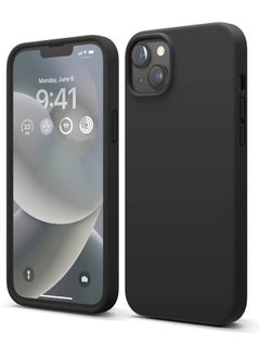 Rock Pow Rock Pow Compatible with iPhone 14 Plus Case, Liquid Silicone Case, Full Body Protective Cover, Shockproof, Slim Phone Case, Anti-Scratch Soft Microfiber Lining, 6.7 inch Black  - Image 1