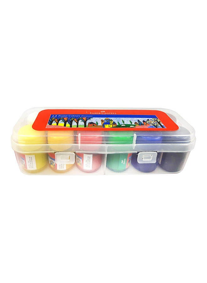 FABER-CASTELL Pack Of 12 Poster Colours Multicolour  - Image 1