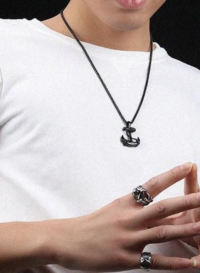 Generic Stainless Steel Anchor Pendant Necklace  - Image 2