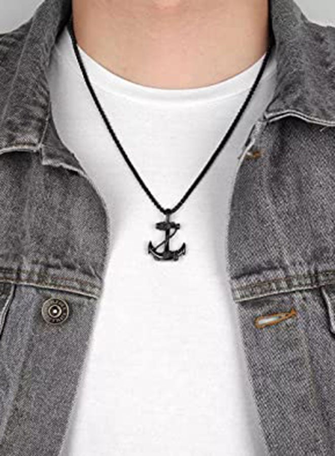 Generic Stainless Steel Anchor Pendant Necklace  - Image 5