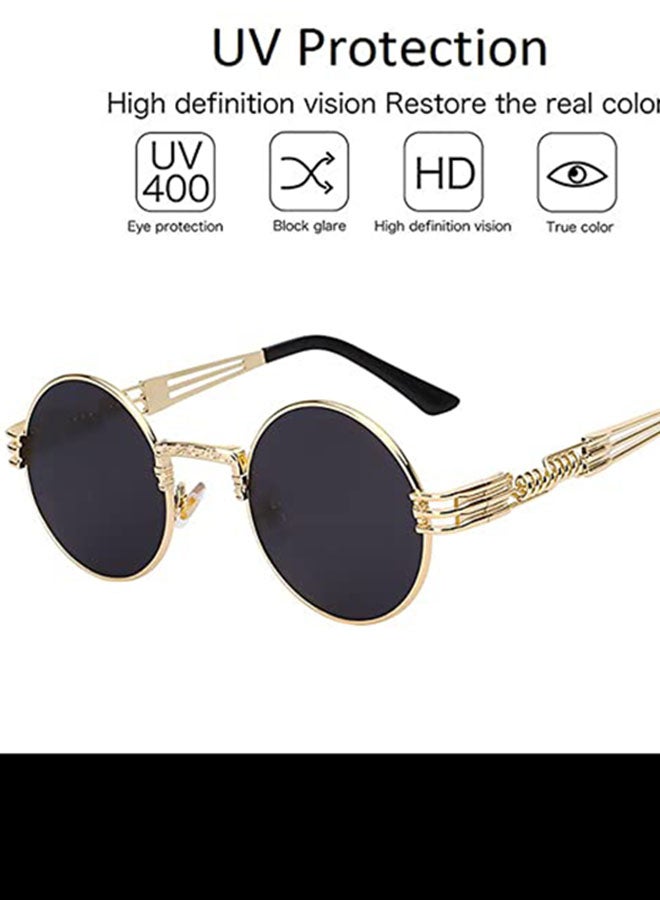Styled - UV Protection Round Frame Sunglasses - Lens Size: 48 mm - Image 1