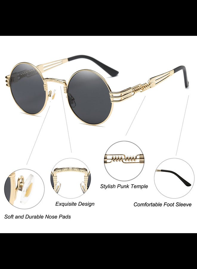 Styled - UV Protection Round Frame Sunglasses - Lens Size: 48 mm - Image 1