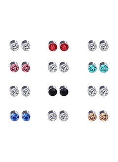 Pair Of 12 Cubic Zirconia Magnetic Metal Studs - v1665406552/N21532872A_1