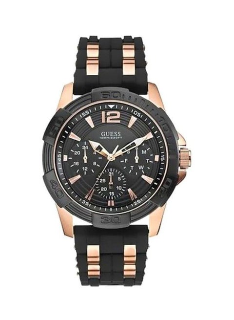 Men's Water Resistant Analog Watch W0366G3 - 44 mm - Black/Rose Gold