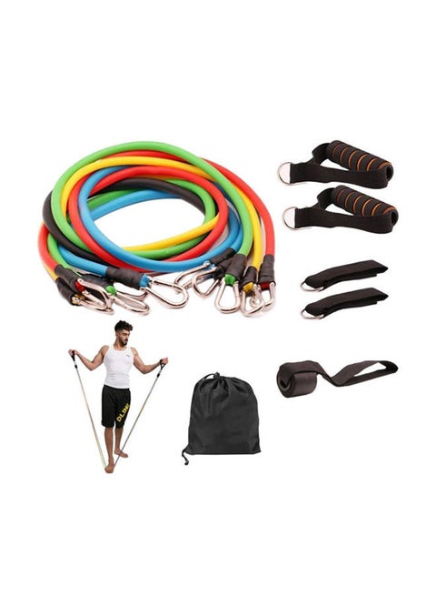 11-Piece Resistance Fitness Band Set 620grams 620grams