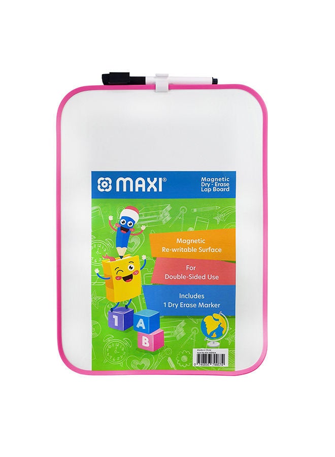 Maxi Double Side Drywipe Magnetic Whiteboard With Small Marker And Magnetic Eraser White  - Image 3