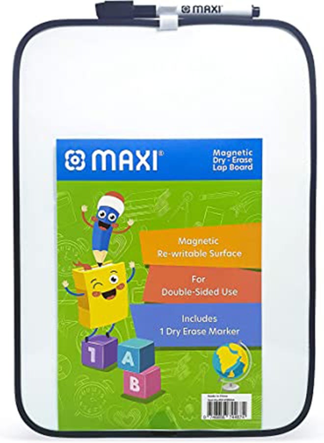 Maxi Double Side Drywipe Magnetic Whiteboard With Small Marker And Magnetic Eraser White  - Image 4