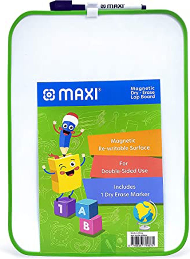 Maxi Double Side Drywipe Magnetic Whiteboard With Small Marker And Magnetic Eraser White  - Image 5
