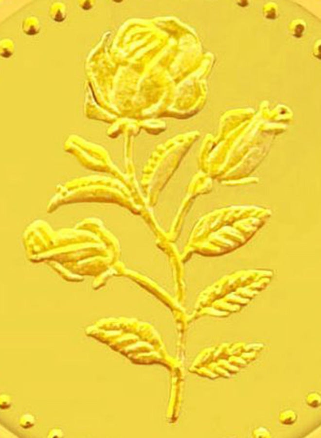 Javeri Jewellery - 24 Karat 4g Gold Flower Design Coin - Image 1