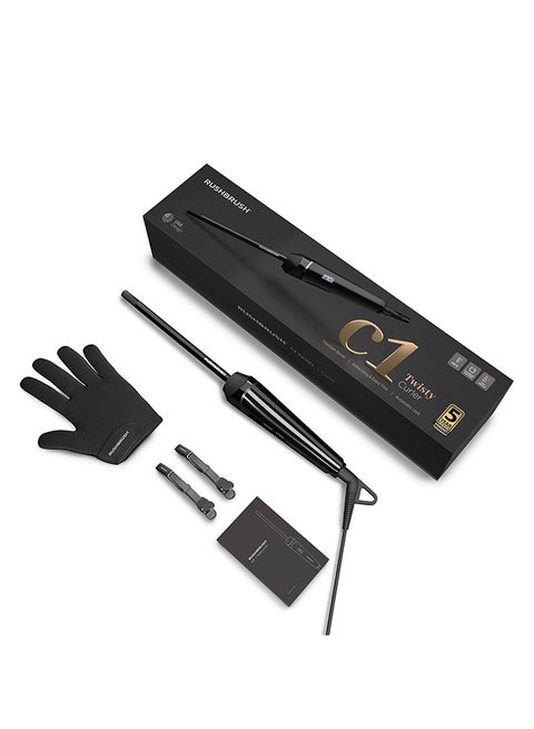 C1 Twisty Curler , 10mm UltraSlim Titanium , 230°C Black