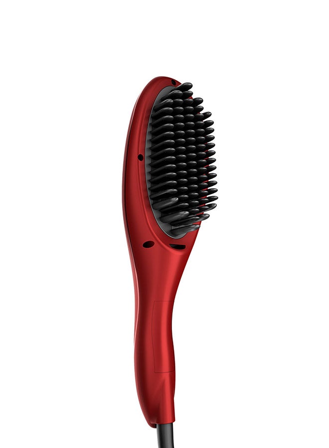 Rush Brush - S3 Straightener Brush , Fast Heating , Shiny Effect , ionic Tec , 230°C , Tourmaline Ceramic Red - Image 1