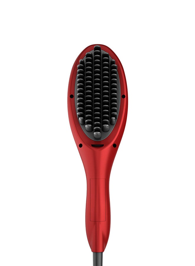Rush Brush - S3 Straightener Brush , Fast Heating , Shiny Effect , ionic Tec , 230°C , Tourmaline Ceramic Red - Image 1
