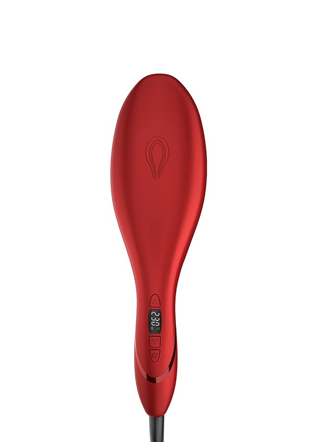 Rush Brush - S3 Straightener Brush , Fast Heating , Shiny Effect , ionic Tec , 230°C , Tourmaline Ceramic Red - Image 1