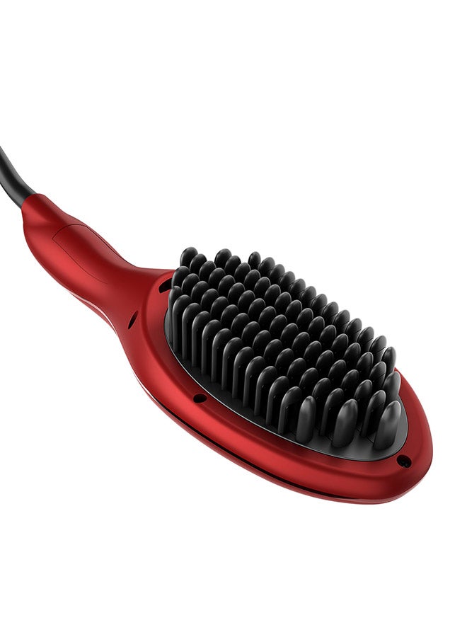 Rush Brush - S3 Straightener Brush , Fast Heating , Shiny Effect , ionic Tec , 230°C , Tourmaline Ceramic Red - Image 1
