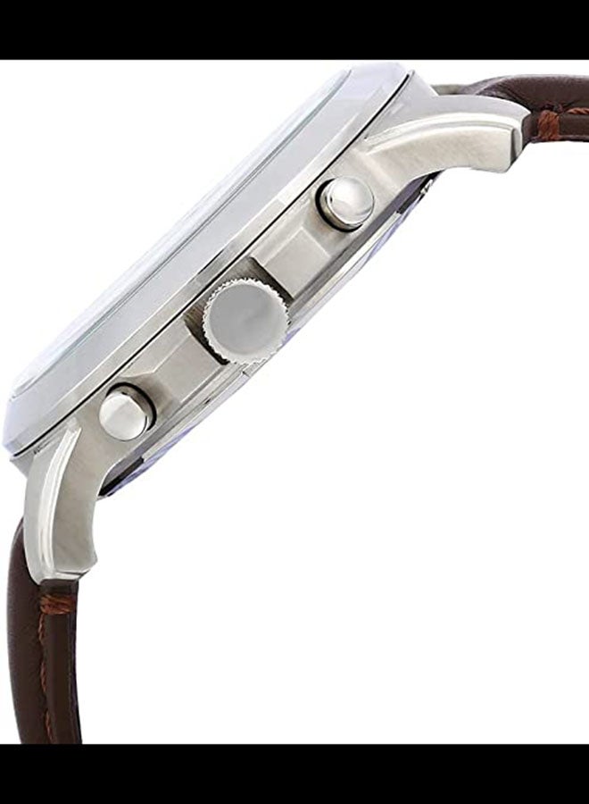 FOSSIL - Men's Leather Analog Quartz Watch FS4735 - 44 mm - Brown - Image 1