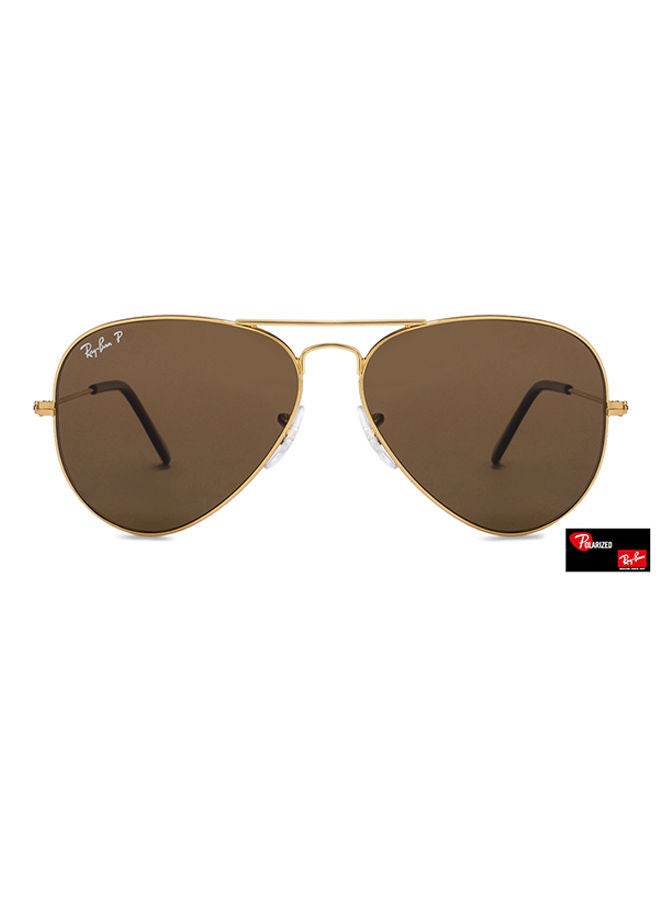 Polarized Full Rim Aviator Sunglasses - RB3025 001/57 58 - Lens Size: 58 mm - Gold - v1665413660/N13000697A_2