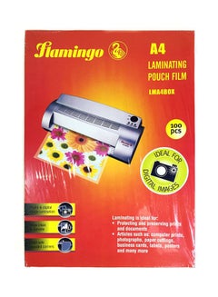 FLAMINGO A4 Gloss Laminating Film Clear  - Image 1
