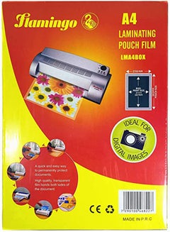 FLAMINGO A4 Gloss Laminating Film Clear  - Image 3