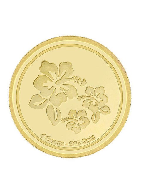 22 Karat Flower Gold Coin