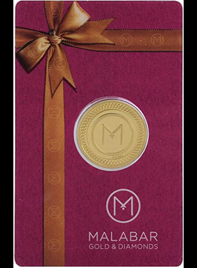 Malabar Gold and Diamonds - 22 Karat Flower Gold Coin - Image 1