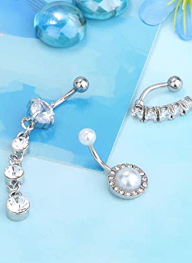 Generic 10-Piece Stainless Steel Button Belly Ring Set  - Image 4