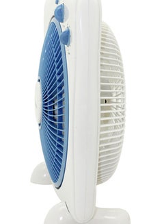 SONASHI 12Inch Box Fan with 3 Speeds | Lightweight and Portable Fan with 1 Hour Timer | Powerful Desk Box Fan With Copper Motor | Protective Grill for Safety SBF-7031 White/Blue  - Image 4